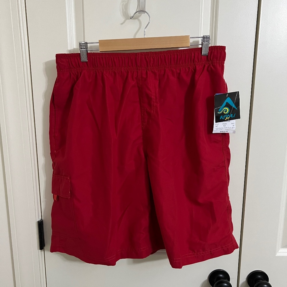 Kanu Surf Men's Red board shorts, XL NWT